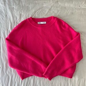 Zara Hot Pink Sweater - Size Medium